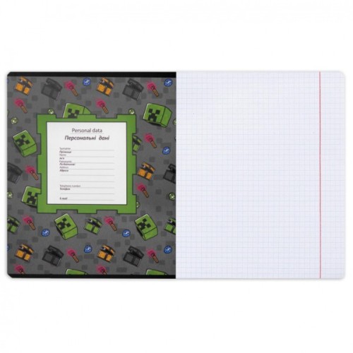 Зошит Yes Minecraft. Team 12 аркушів клітинка (767496)