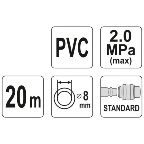 Пневматичний шланг Yato YT-24221