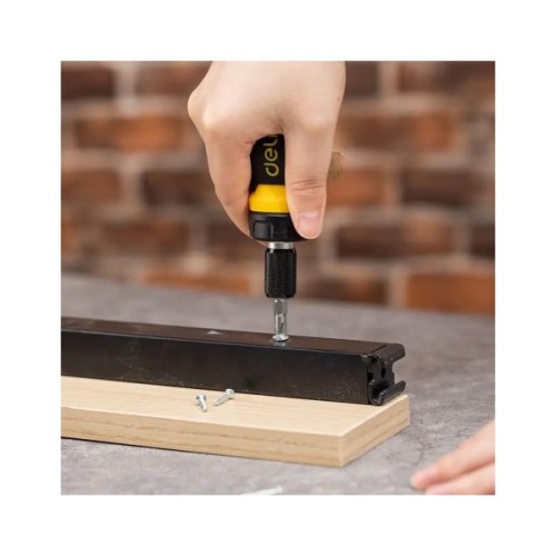 Викрутка Deli PH2 + SL6 з тріскачкою (EDL626010)