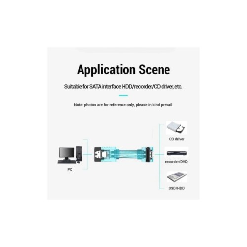 Кабель для передачі даних SATA 3.0 7pin F/F 0.5m L Blue Vention (KDDSD)