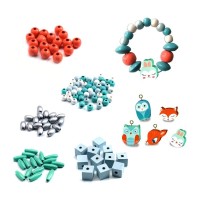 Набір для творчості Djeco з дерев'яними намистинами Маленькі тварини (DJ09807)