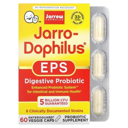 Пробіотики Jarrow Formulas Пробіотики, 5 млрд КУО, Jarro-Dophilus EPS, 60 вегетаріанських кап (JRW-03020)