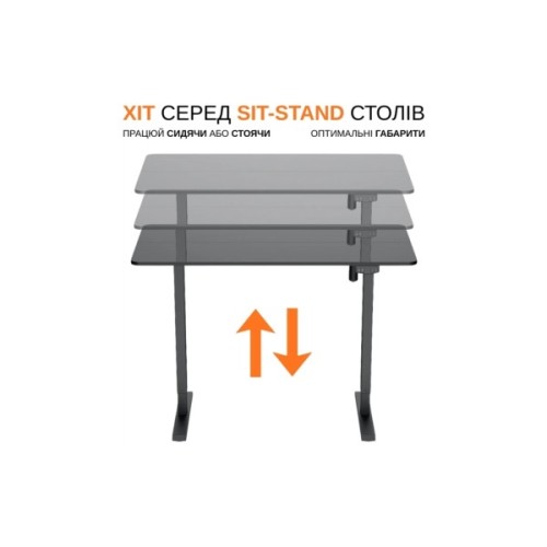 Комп'ютерний стіл ITechMount з регульованою висотою MT12BB чорний (MT12BB)