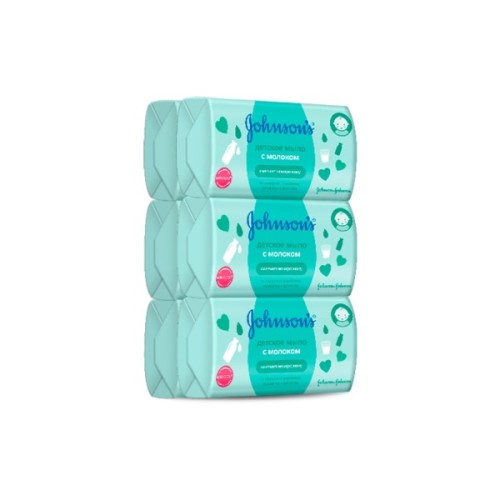 Дитяче мило Johnson’s baby з молоком 90 г х 6 шт. (3574661642826)