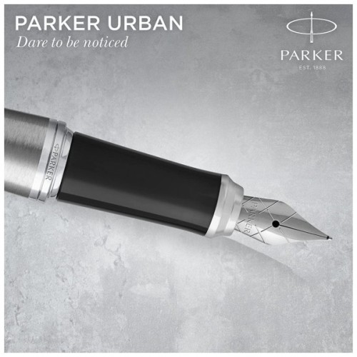 Ручка пір'яна Parker URBAN 17 Metro Metallic CT  FP M (30 312)