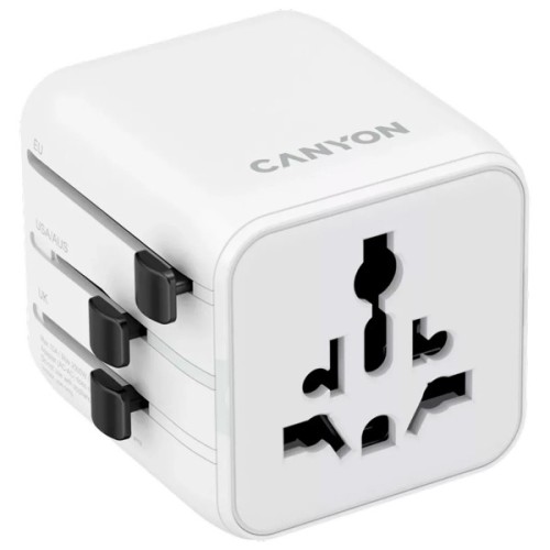 Перехідник Canyon Travel Adapter OnTour One EU/UK/US/AUS White (CNS-TA1005W)