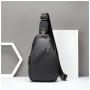 Сумка Vintage Слінг через плече в зернистій шкірі Чорна (20249)