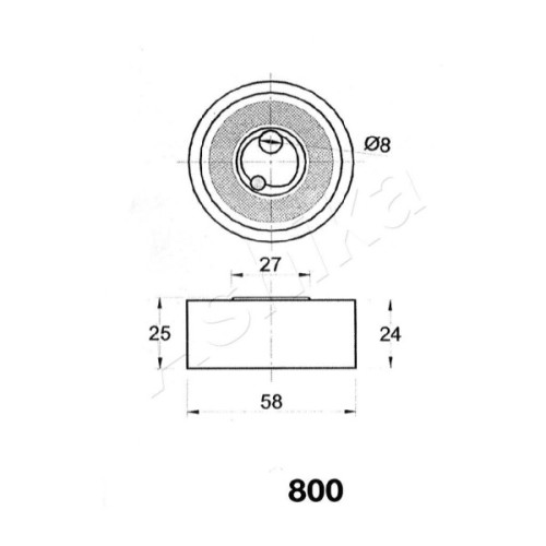 Ролик натягувача ременя ASHIKA 45-08-800