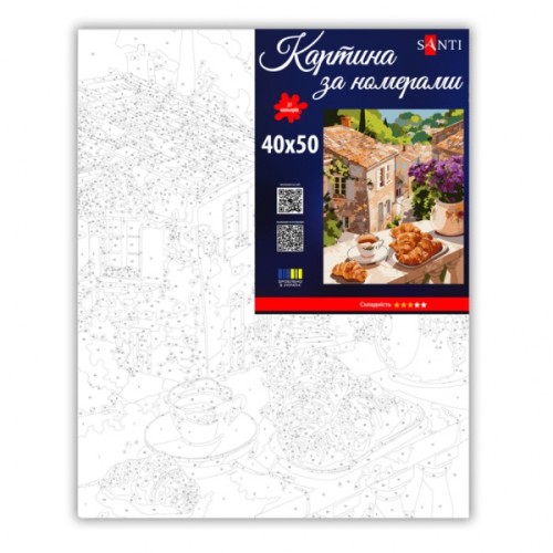 Картина по номерам Santi Французький сніданок 40х50 см (955778)