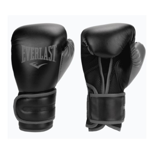 Боксерські рукавички Everlast PowerLock Boxing Training Gloves P00002284 чорний 12 унцій (009283608330)