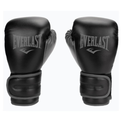 Боксерські рукавички Everlast PowerLock Boxing Training Gloves P00002284 чорний 12 унцій (009283608330)