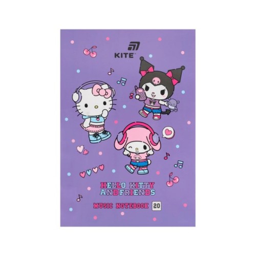 Зошит Kite для нот Hello Kitty A4, 20 аркушів (HK26-404)