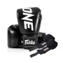 Боксерські рукавички Fairtex BGV1-ONE (натуральна шкіра) Black 16 унцій (бинти в комплекті) (BGV1-ONE_16oz_Black)