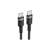 Дата кабель USB-C to USB-C 1.2m 60W black Acefast (6974316285137)
