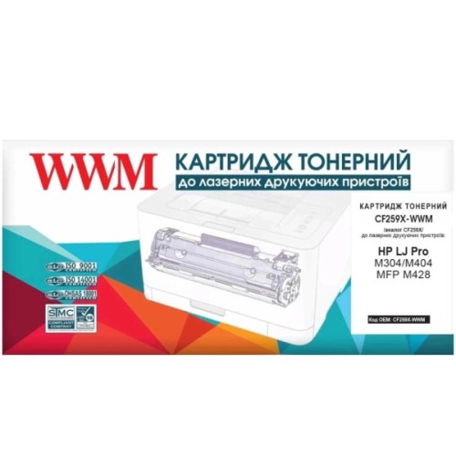 Картридж WWM HP LJ Pro M304/M404/MFP M428 CF259X Black 10K (CF259X-WWM)