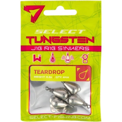 Грузило Select Крапля джиг-ріг вольфрам 1.3g (4 шт/уп) (1870.70.80)