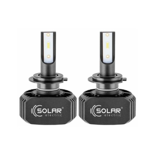 Автолампа SOLAR H7 LED 12/24V 40W 5000Lm 6000K, CSP1860 (8207)