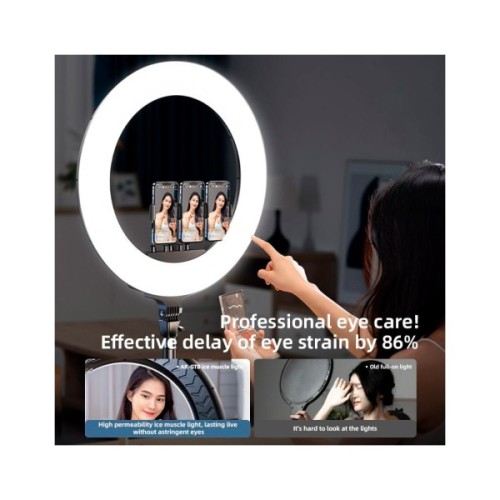 Набір блогера RTAKO LED лампа AR-GTB01-18S 18" digital display Ring Light (6942063218661)