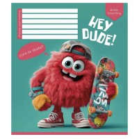 Зошит Школярик Hey dude 12 аркушів клітинка (012-3668K)