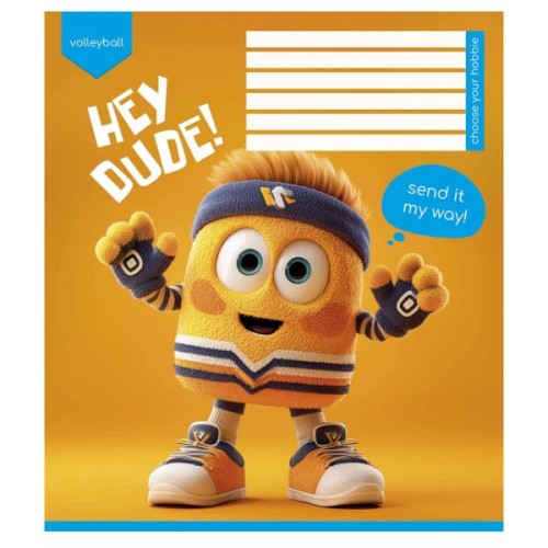 Зошит Школярик Hey dude 12 аркушів клітинка (012-3668K)