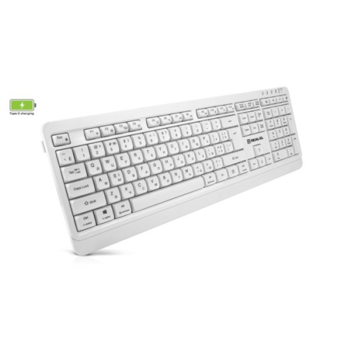 Клавіатура REAL-EL RK-761W Wireless White (EL123100059)