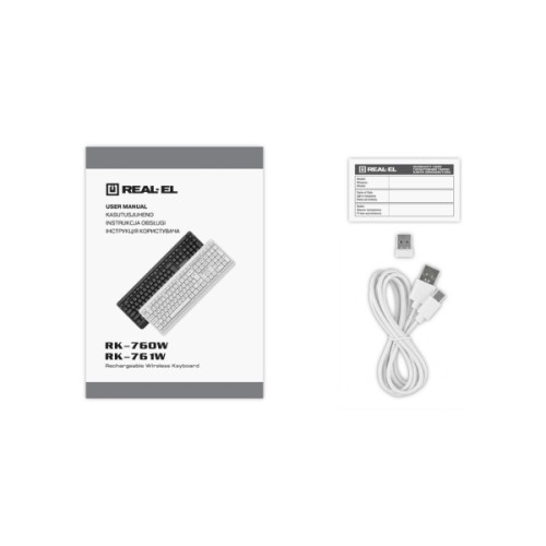 Клавіатура REAL-EL RK-761W Wireless White (EL123100059)