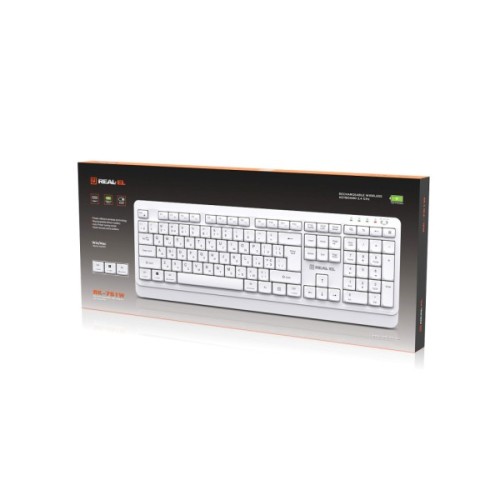 Клавіатура REAL-EL RK-761W Wireless White (EL123100059)