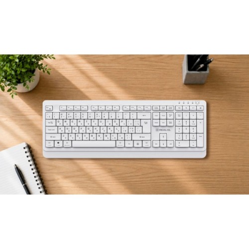 Клавіатура REAL-EL RK-761W Wireless White (EL123100059)