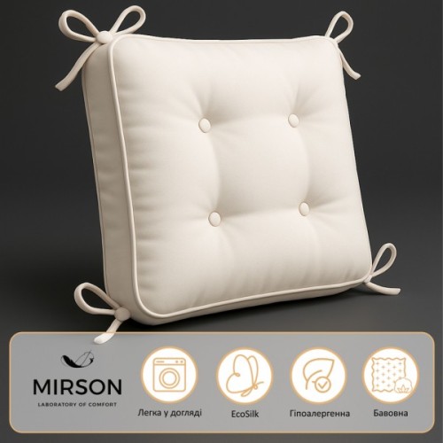 Подушка на стілець MirSon Бязь Принт 17-0548 Novita 50х50 см (2200006276999)