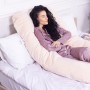 Подушка MirSon для вагітних і відпочинку Velvet Line №8019 U-подібна Cream (2200006178514)