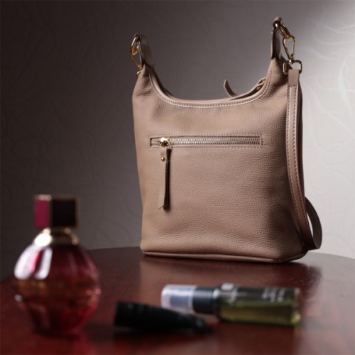 Сумка Vintage Жіноча на плече з натуральної шкіри Бежева (22629)