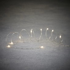 Гірлянда Luca Lighting струна, 1 м, класична біла, 10 LED 2xCR2032, таймер (8720362037095)