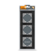 Рамка Videx BINERA чорний алюміній 3 поста (VF-BNFRA3H-B)