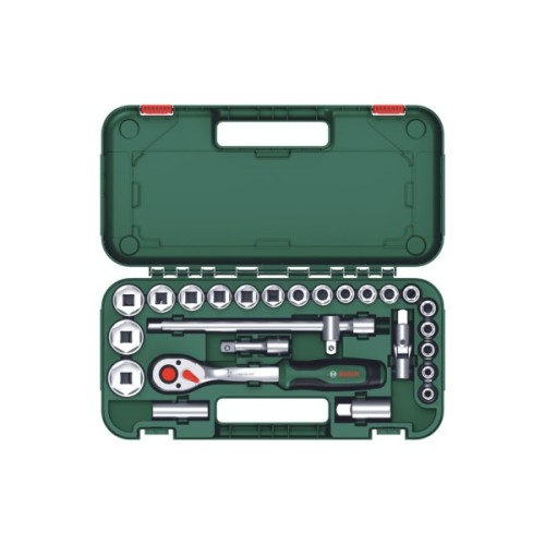 Набір інструментів Bosch торцевих 1/2", 25 шт, з тріскачкою (1.600.A02.Z9F)