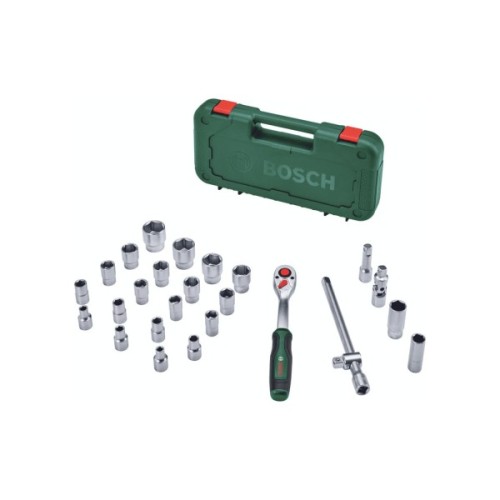 Набір інструментів Bosch торцевих 1/2", 25 шт, з тріскачкою (1.600.A02.Z9F)