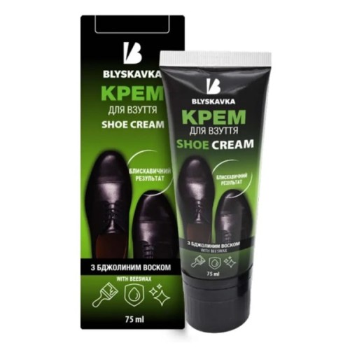 Крем для взуття Blyskavka З аплікатором Чорний 75 мл (4820055140270)