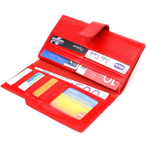 Гаманець Canpellini З натуральної шкіри Червоний (21640)