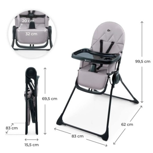 Стілець для годування Kinderkraft Binci Grey (5902533928002)