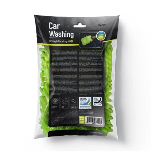 Автомобільна серветка ColorWay Рукавичка з мікрофібри для миття та полірування автомобіля, двостороння (CW-2417)