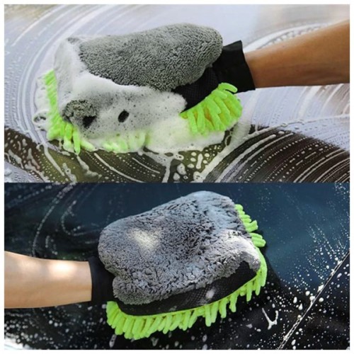 Автомобільна серветка ColorWay Рукавичка з мікрофібри для миття та полірування автомобіля, двостороння (CW-2417)