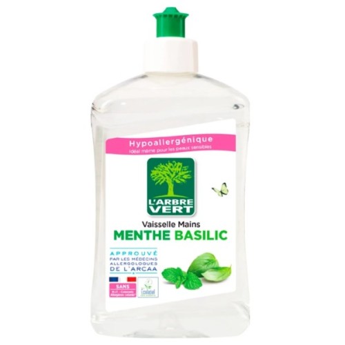 Засіб для ручного миття посуду L'Arbre Vert М'ятний базилік 500 мл (3450601023897/3450601047114)
