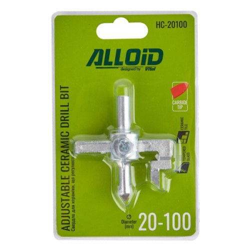 Свердло Alloid для кераміки, регульоване, 20–100мм (HC-20100)