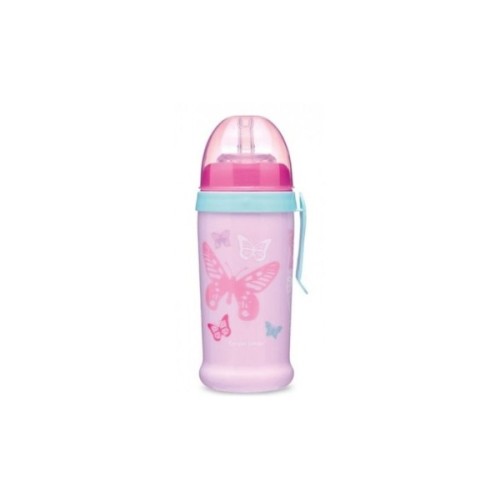 Поїльник-непроливайка Canpol babies Butterfly Рожевий 350 мл (56/515_pin)