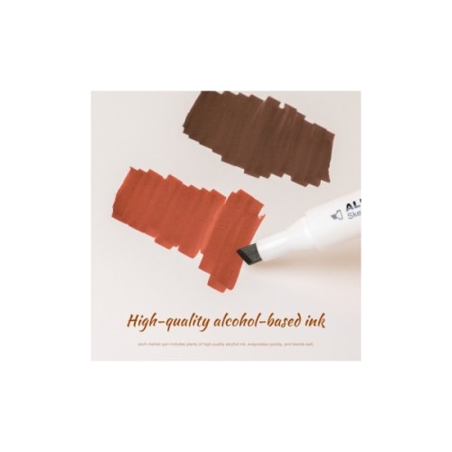 Художній маркер Arrtx Спиртові Alp ASM-02-SK02 12 кольорів, відтінки шкіри шкіри (LC302604)