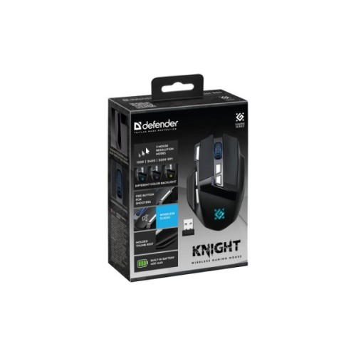 Мишка Defender Knight GM-885 Wireless Black (52885)