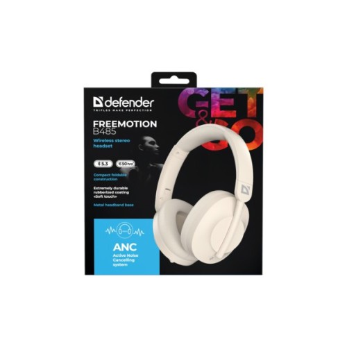 Навушники Defender FreeMotion B485 Bluetooth Beige (63486)