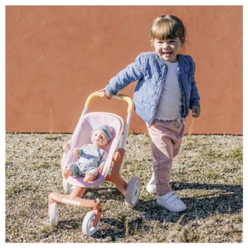 Коляска для ляльок Smoby Baby Nurse Теракотова пудра. Прогулянка, з поворотними колесами, 18 міс + (7600251224)