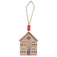 Прикраса декоративна YES! Fun Будиночок 8 см Дерево LED (975066)