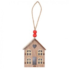 Прикраса декоративна YES! Fun Будиночок 8 см Дерево LED (975066)