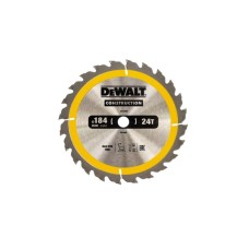 Диск пильний DeWALT CONSTRUCTION, 184 х 16 мм, 24z (ATB), 16 градусів (DT1939)